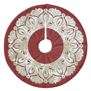 Jupon De Sapin En Molleton Bordure en filigrane nacré avec n'importe quelle c