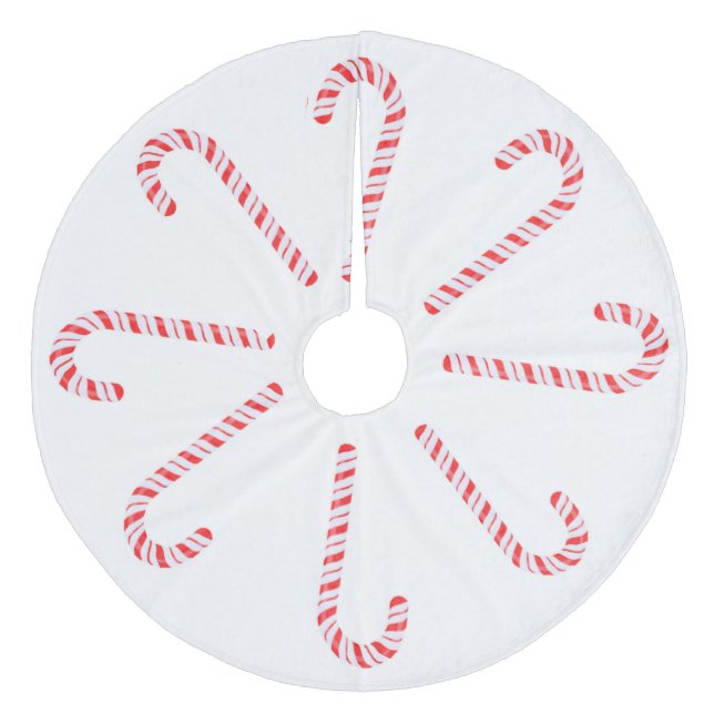 Jupon De Sapin En Molleton Candy Canes Tree Skirt (Devant)