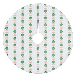 Jupon De Sapin En Molleton Chemise verte de bonbon de Noël