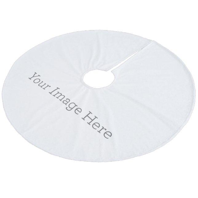 Jupon de sapin personnalisé en Polaire coral (Angle)