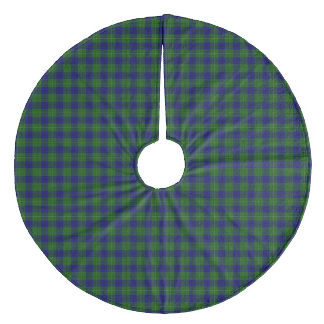 Jupon De Sapin En Molleton Johnstone tartan bleu vert plaid (Devant)