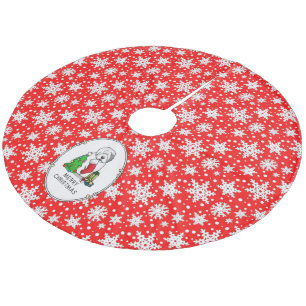Jupon De Sapin En Molleton Joyeux sapin de Noël 2 Vieux anglais Chien de mer 