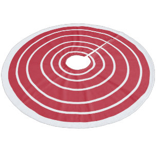 Jupon De Sapin En Molleton Jupe d'arbre à rayures rouge/blanc moderne