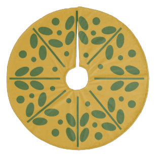 Jupon De Sapin En Molleton Jupe de Noël d'art populaire scandinave jaune