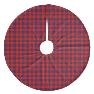 Jupon De Sapin En Molleton Leslie tartan rouge bleu violet plaid