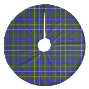 Jupon De Sapin En Molleton Macneil de Barra tartan bleu vert plaid