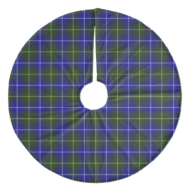 Jupon De Sapin En Molleton Macneil de Barra tartan bleu vert plaid (Devant)