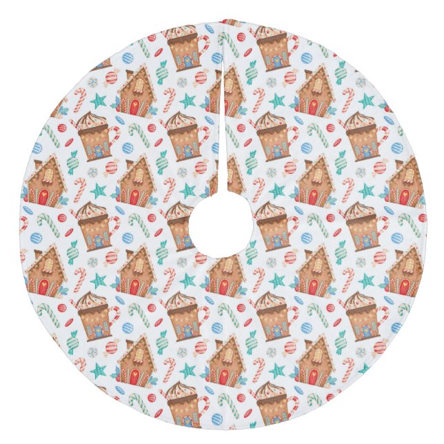 Jupon De Sapin En Molleton Maisons de pain d'épices (Devant)