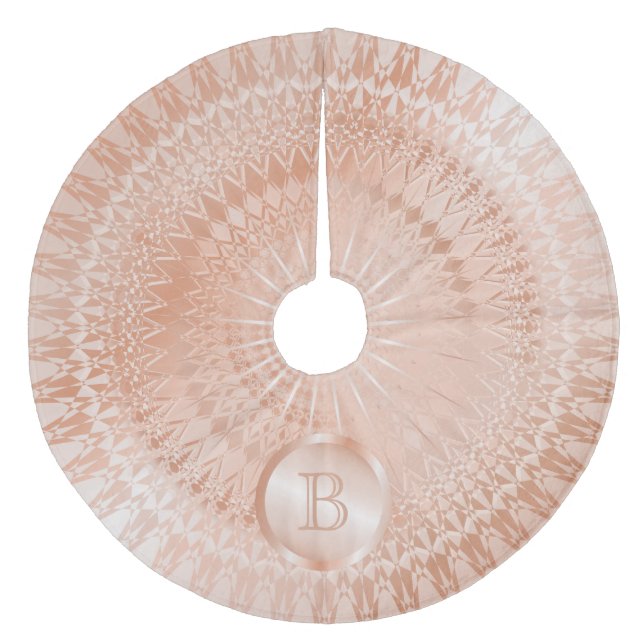 Jupon De Sapin En Molleton Monogramme de Mandala rose Gold (Devant)