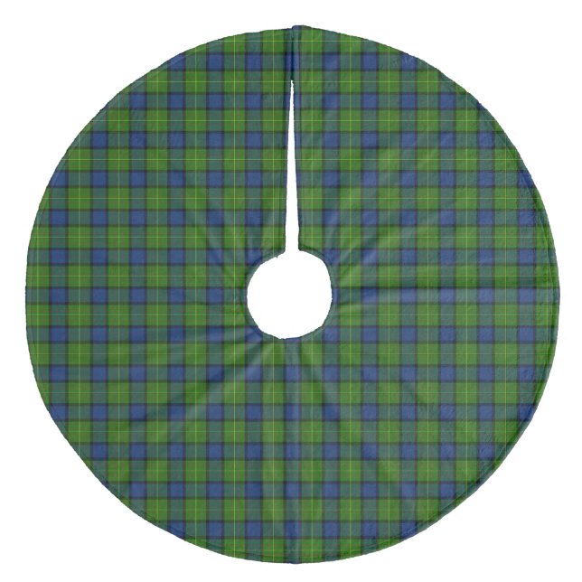 Jupon De Sapin En Molleton Muir Moore écossais vert bleu plaid (Devant)