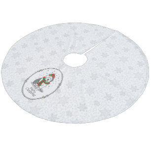 Jupon De Sapin En Molleton Noël d'hiver Vieux anglais Chien de mouton gris 1 