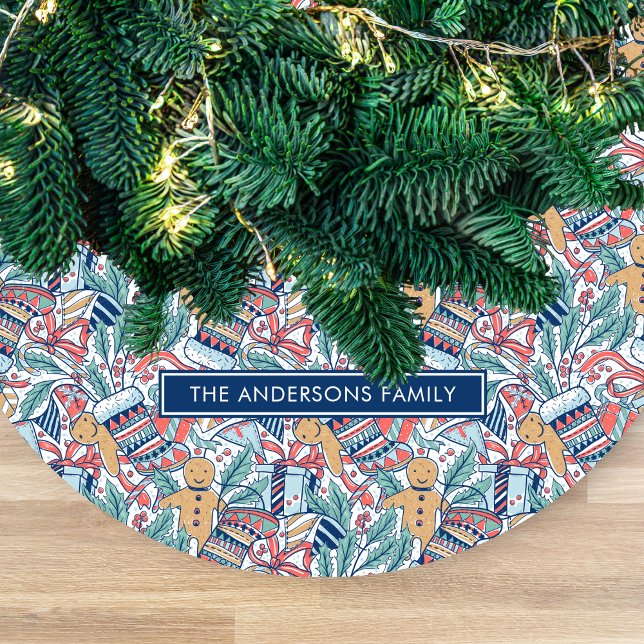 Jupon De Sapin En Molleton Personalized Hand Dwan Christmas Theme Pattern  (Créateur téléchargé)
