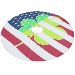 Jupon De Sapin En Molleton Shamrock du drapeau irlandais américain Clover St.