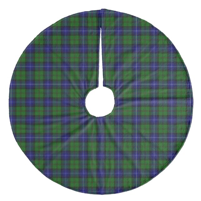 Jupon De Sapin En Molleton Urquhart tartan bleu vert plaid (Devant)