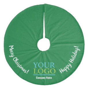 Jupon De Sapin En Molleton Votre logo, le message de Noël de la compagnie Pro