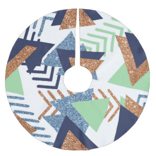 Jupon De Sapin En Polyester Brossé 80s Couleur Abstraite   Monnaie d'or des Roses de 