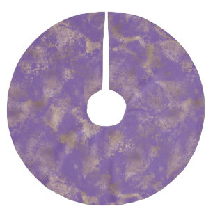 Jupon De Sapin En Polyester Brossé Abstrait d'or violet