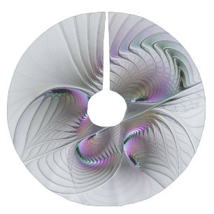 Jupon De Sapin En Polyester Brossé Abstrait moderne Shy Imaginaire Figure Fractal Art