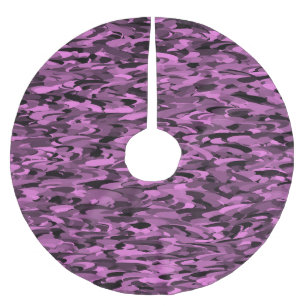 Jupon De Sapin En Polyester Brossé Abstrait Motif violet noir