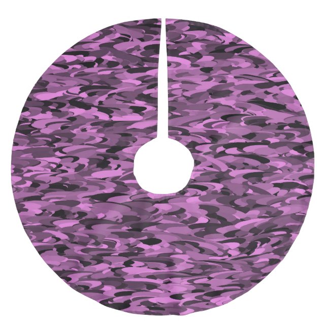 Jupon De Sapin En Polyester Brossé Abstrait Motif violet noir (Devant)