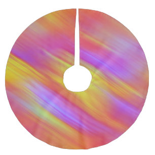 Jupon De Sapin En Polyester Brossé Abstrait rouge rose rose rose rose vif néon