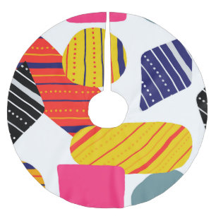 Jupon De Sapin En Polyester Brossé Abstraite main dessinée, motif élégante.