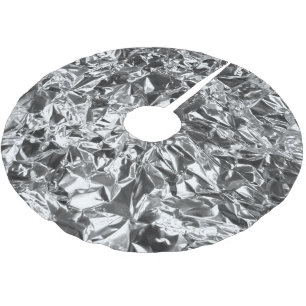 Jupon De Sapin En Polyester Brossé Aluminium Foil Design couleur argent