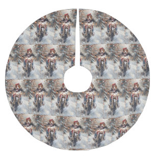 Jupon De Sapin En Polyester Brossé Américain Anglais Foxhound équitation vélo Noël