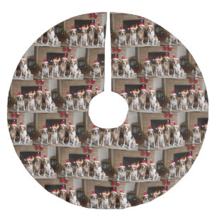 Jupon De Sapin En Polyester Brossé American English Foxhound Freplace Noël