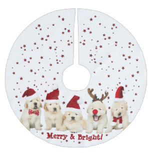 Jupon De Sapin En Polyester Brossé amoureux des chiens - Livres mignons - Laboratoire