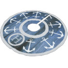 Ancres blanches modernes et bois bleu nautique de