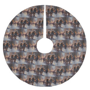 Jupon De Sapin En Polyester Brossé Anglais Cocker Spaniel Noël Festin Saison