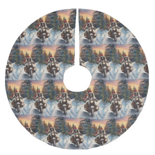 Jupon De Sapin En Polyester Brossé Anglais Setter Chien équitation Moto Noël