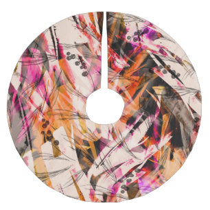 Jupon De Sapin En Polyester Brossé Aquarelle, arrière - plan abstrait vintage.
