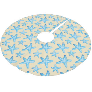 Jupon De Sapin En Polyester Brossé Aquarelle Motif de poisson rouge