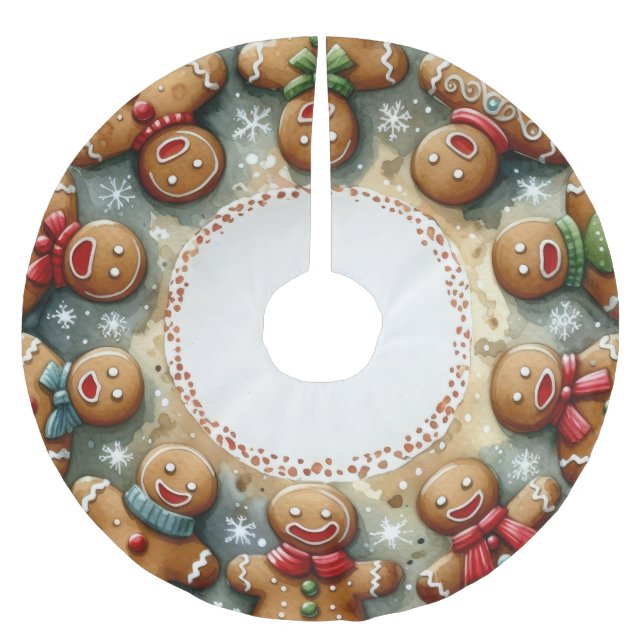 Jupon De Sapin En Polyester Brossé Aquarelle Noël Motif Vacances Ginglerie Hommes (Devant)