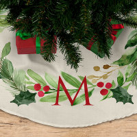 Aquarelle Verdure couronne botanique avec Monogram