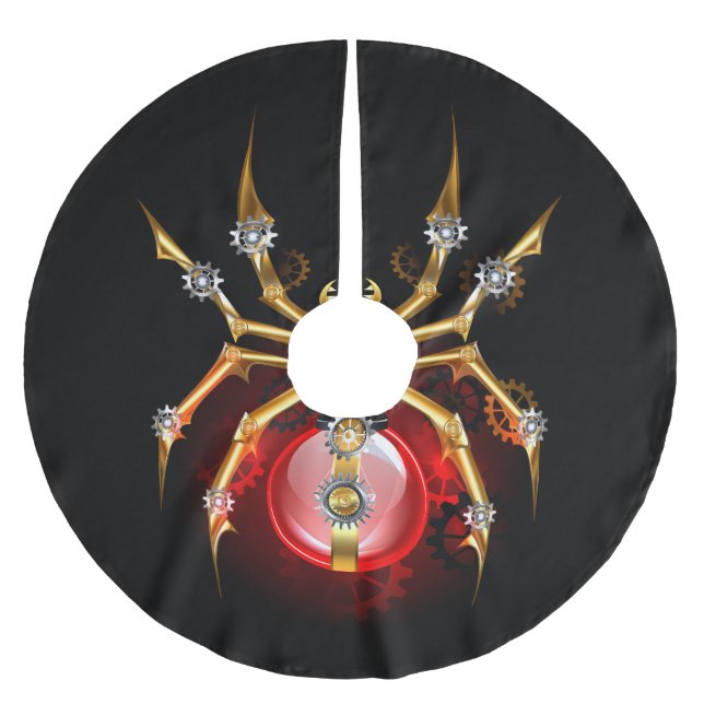 Jupon De Sapin En Polyester Brossé Araignée en vapeur noire (Devant)