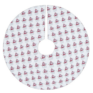 Jupon De Sapin En Polyester Brossé Arbre de Noël Snowman