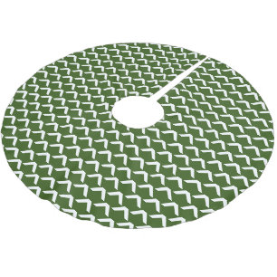 Jupon De Sapin En Polyester Brossé Arbres de Noël scandinaves blancs et verts moderne