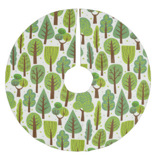 Jupon De Sapin En Polyester Brossé Arbres d'été : Motif vert sans joint