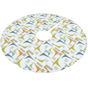 Jupon De Sapin En Polyester Brossé Arcs géométriques colorés Coins Mi-Siècle moderne