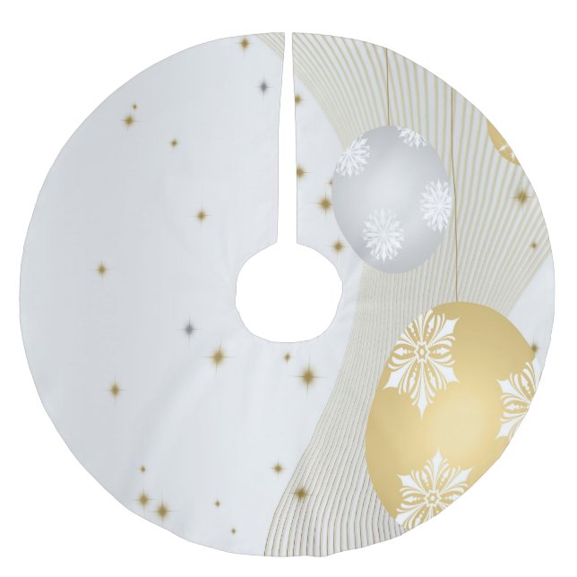 Jupon De Sapin En Polyester Brossé Argent et or (Devant)