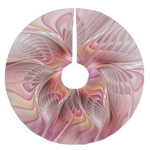 Jupon De Sapin En Polyester Brossé Art de fractale de fantaisie coloré d'ange abstrai