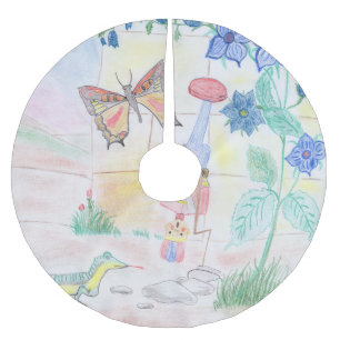 Jupon De Sapin En Polyester Brossé Artisanat sur mesure pour les enfants, jouet pour 