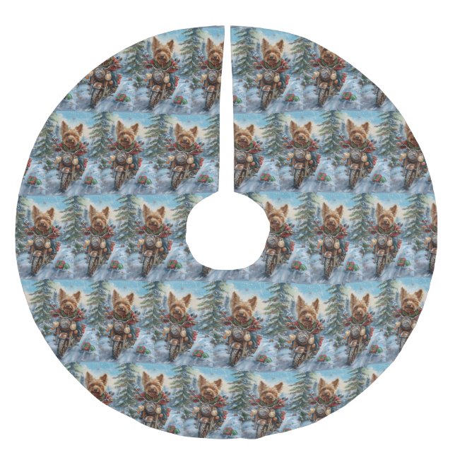 Jupon De Sapin En Polyester Brossé Australie Terrier équitation moto Noël (Devant)