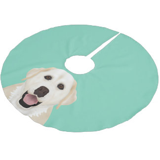 Jupon De Sapin En Polyester Brossé bande dessinée jaune de labrador retriever