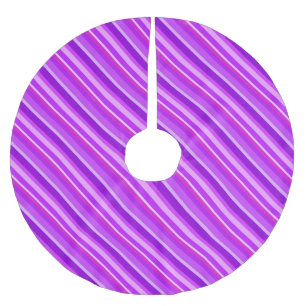 Jupon De Sapin En Polyester Brossé Bandes de bonbons en couches - violet et orchidée