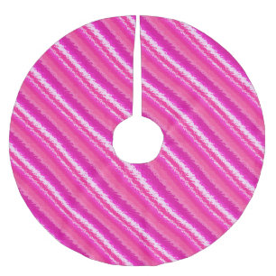 Jupon De Sapin En Polyester Brossé Bandes de verre - teintes roses profondes