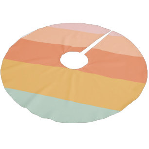 Jupon De Sapin En Polyester Brossé Bandes Diagonales colorées Retro Candy Pastel